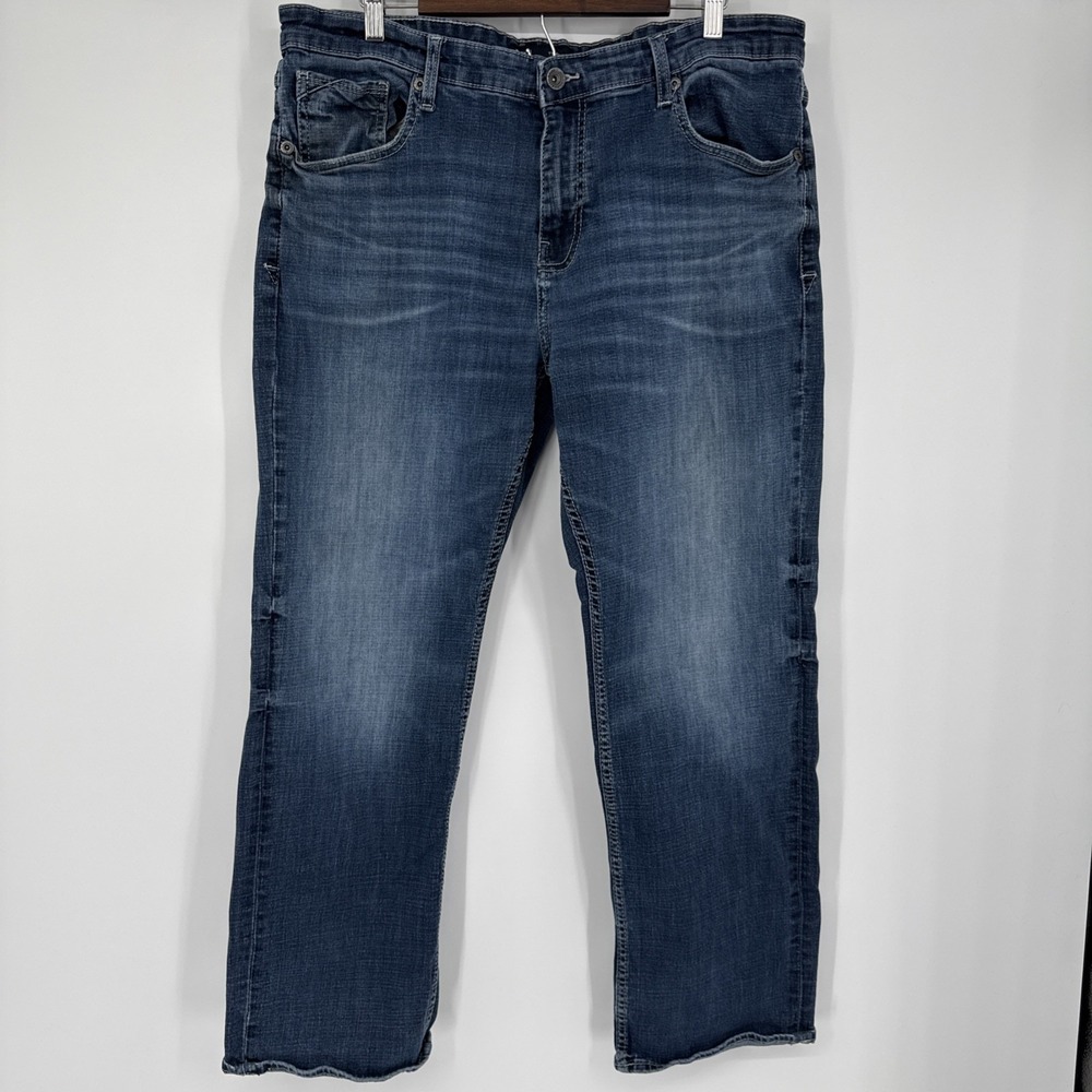 BKE Jeans Men's 40x32 Blue Tyler Straight Mid Rise Medium Wash Denim Performance